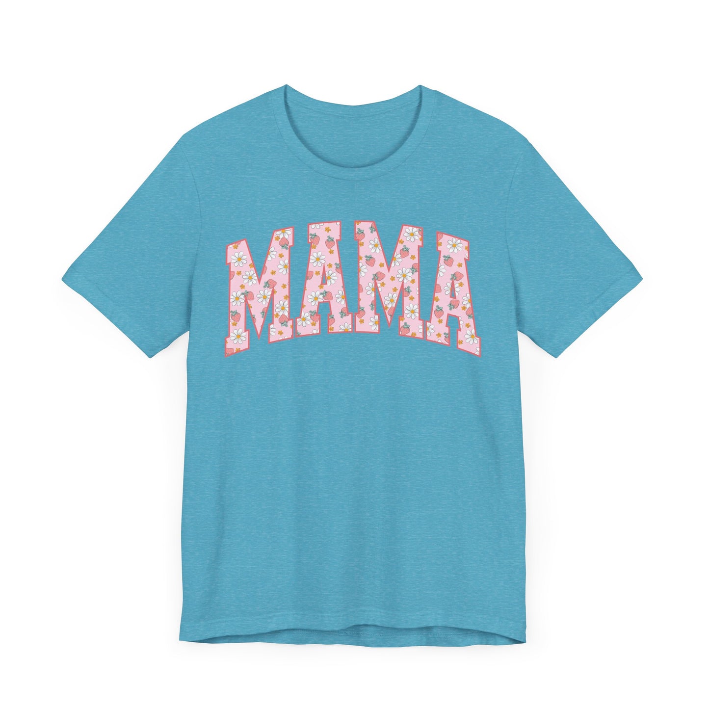 Vintage Floral 2 Mama Tee with a Bow, Gift for Moms, Casual Summer Top, Boho Style Apparel, Unique Mother's Day Gift