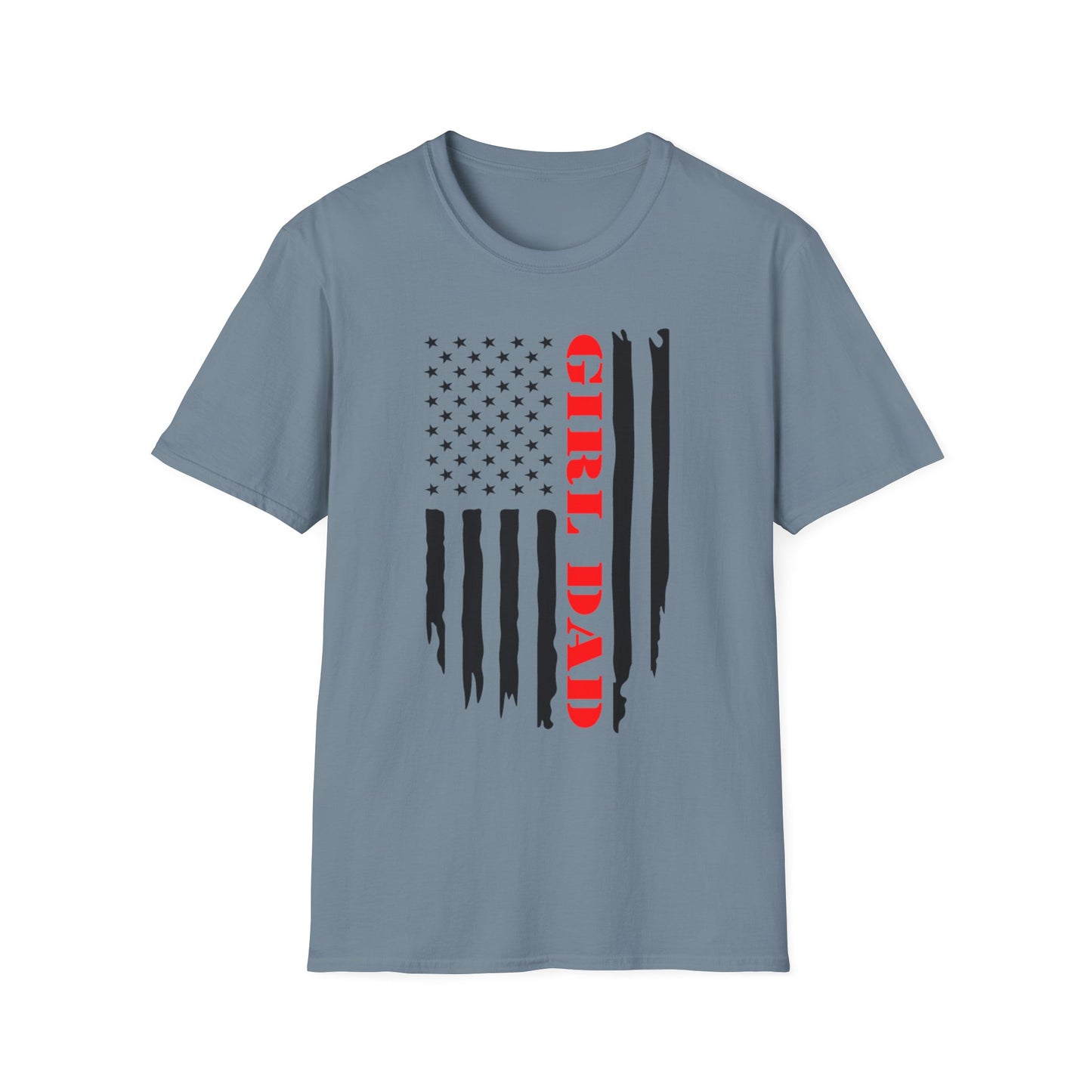 Patriotic 'Girl Dad' T-Shirt - Perfect for Dads, Father's Day, Independence Day, Family Events, Casual Wear, Gift Ideas