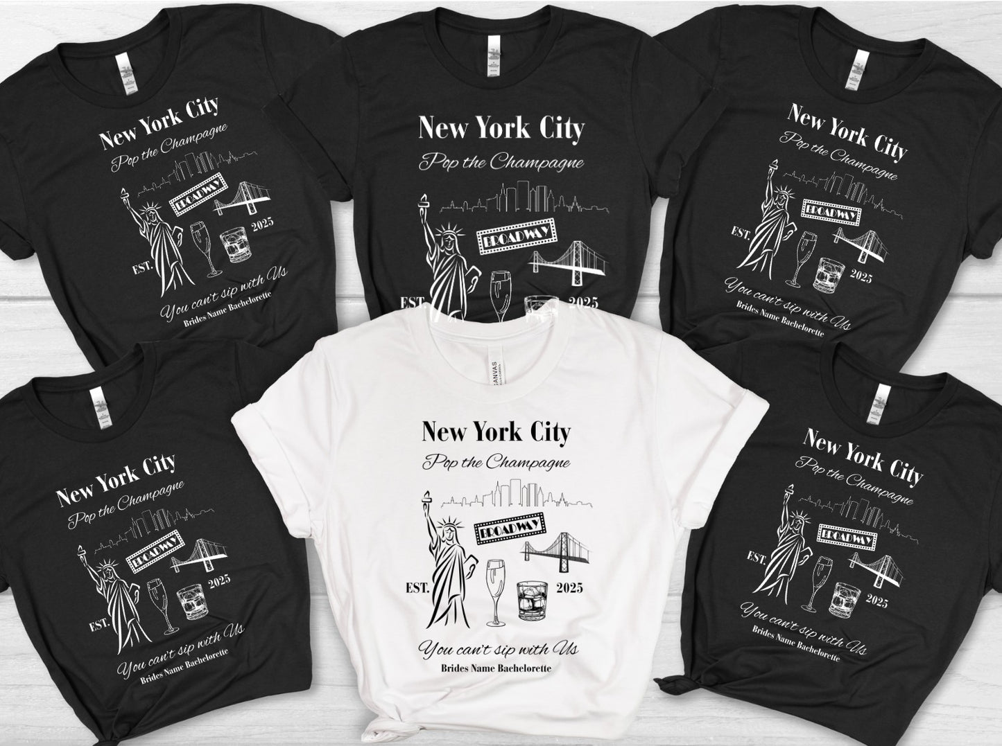 New York City Bachelorette Party Tee, NYC Bridal Party Shirt, Girls Night Out Top, Bride Tribe Apparel, Girls Trip, NYC Wedding, New York NY