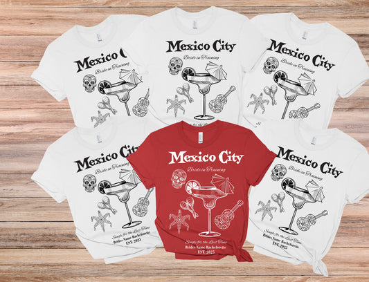 Mexico City Bachelorette Party, Bachelorette Shirt, Travel Tshirt, Girls Night Out, Bride Tribe Apparel, Girls Trip, Mexico City Wedding