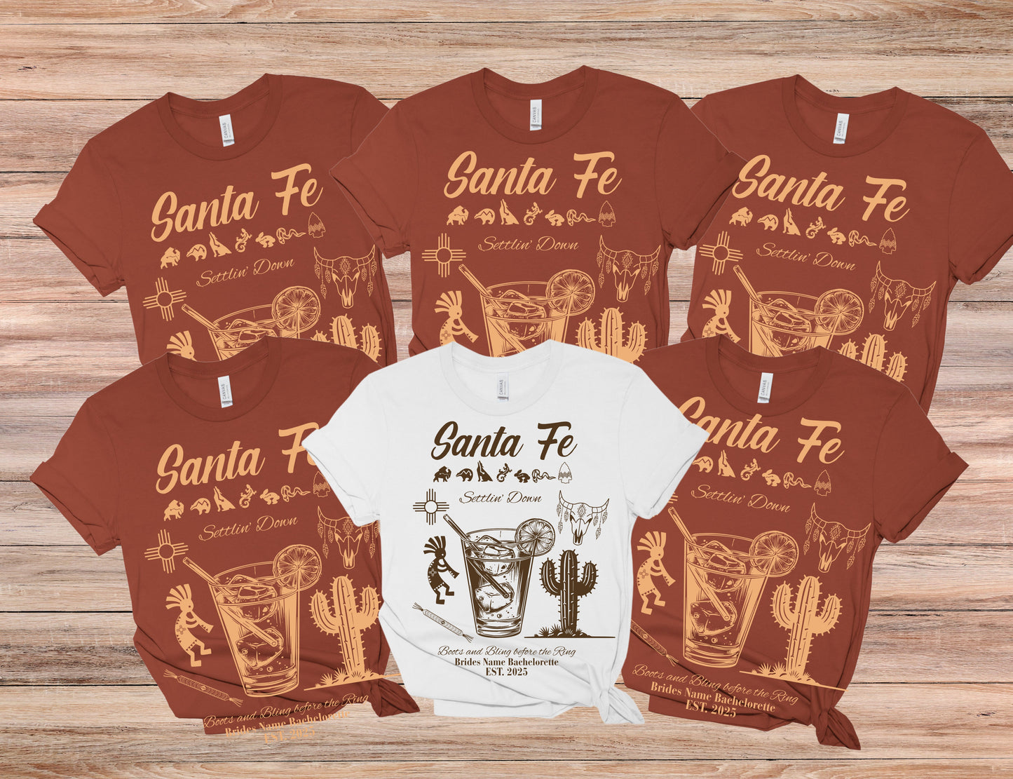Santa Fe New Mexico Bachelorette Party, Bachelorette Shirt, Travel Tshirt, Girls Night Out, Bride Tribe Apparel, Girls Trip, SantaFe Wedding