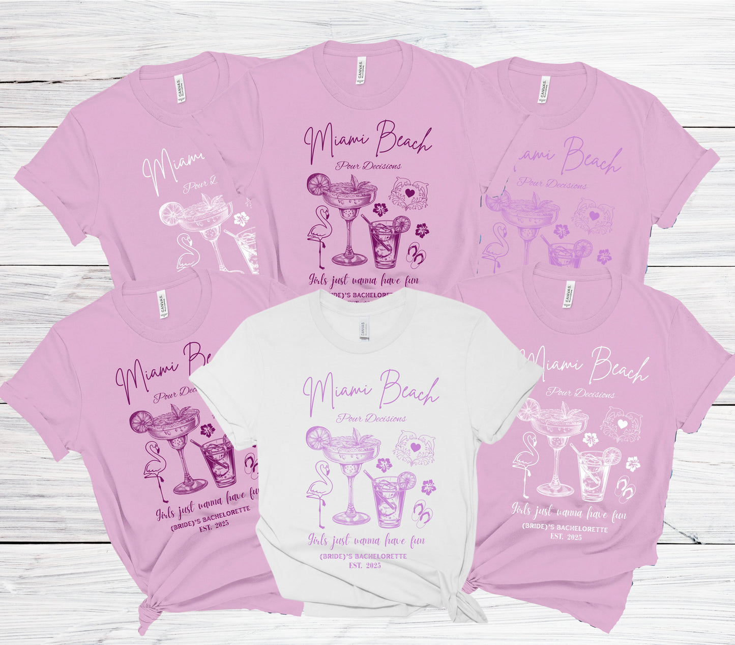 Miami Bachelorette Party Tee, Fun Vacation Shirt, Travel Souvenir, Girls Night Out Top, Bride Tribe Apparel, Girls Trip, Vegas Wedding
