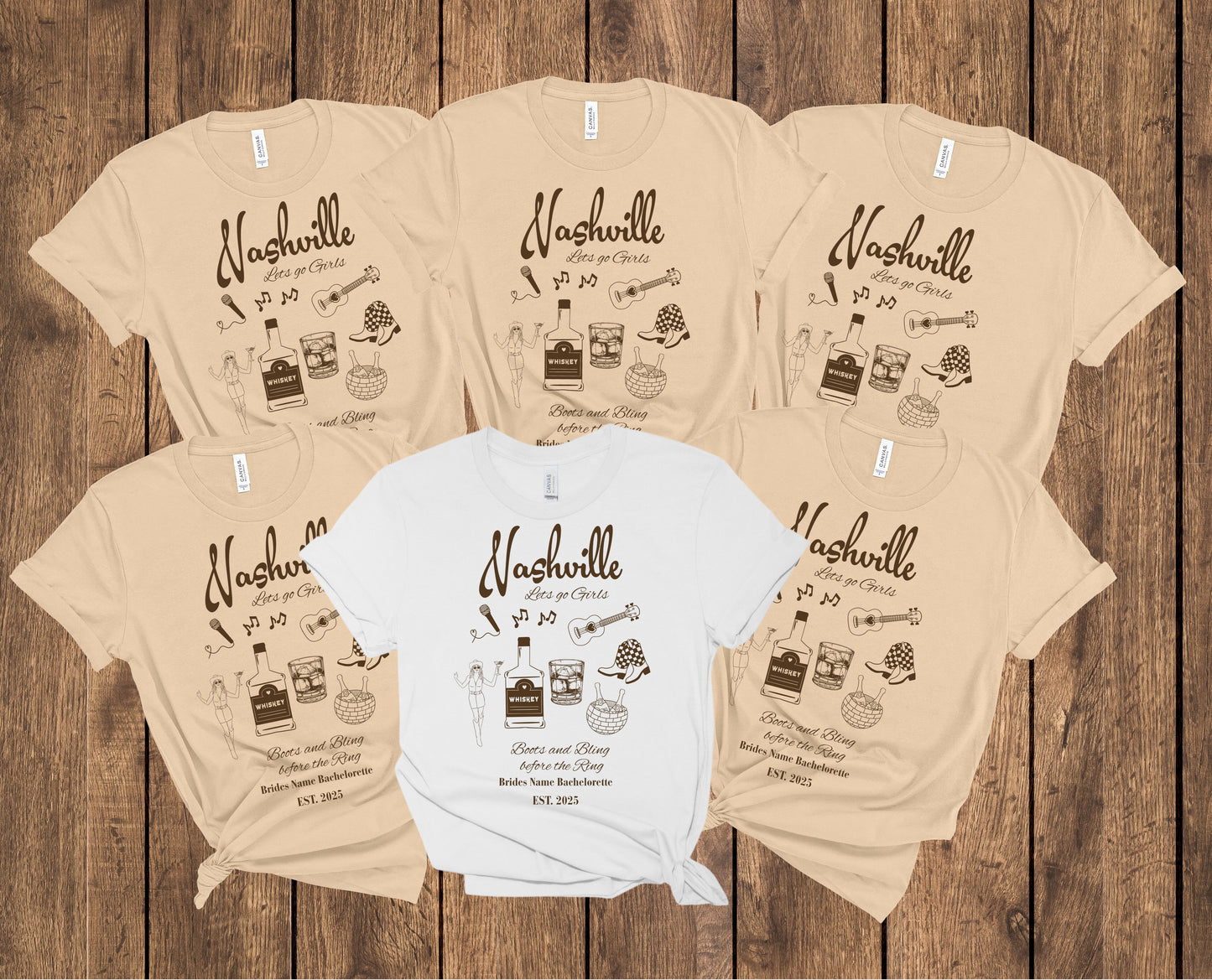Nashville Bachelorette Party Tee, Fun Vacation Shirt, Travel Souvenir, Girls Night Out, Bride Tribe Apparel, Girls Trip, Nashville Wedding