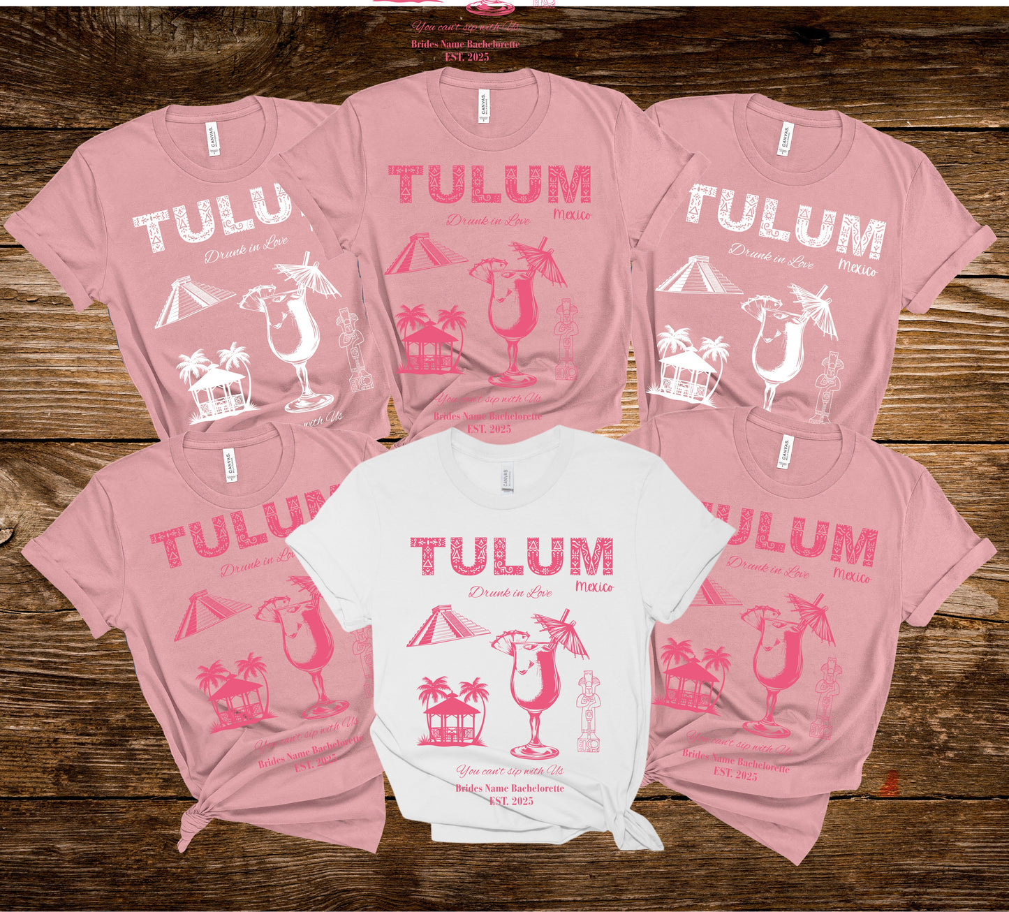 Tulum Mexico Bachelorette Party Tee, Bachelorette Shirt, Travel Tshirt, Girls Night Out Top, Bride Tribe Apparel, Girls Trip, Tulum Wedding