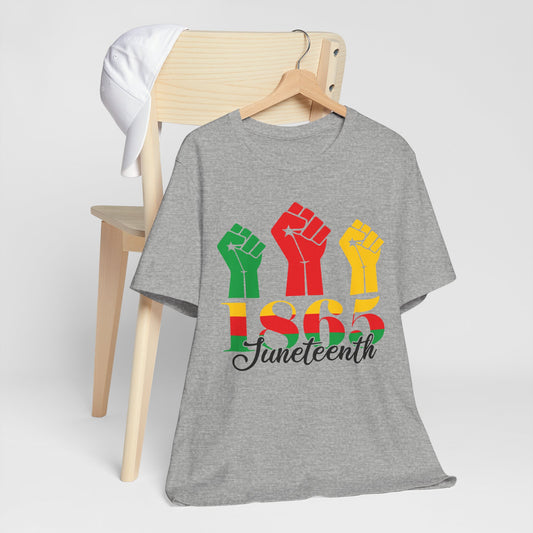 1865 Fists Juneteenth Celebration Tee, Unisex Jersey Tee, Freedom Shirt, Equality Apparel, Black History Month Gift, Activist Fashion