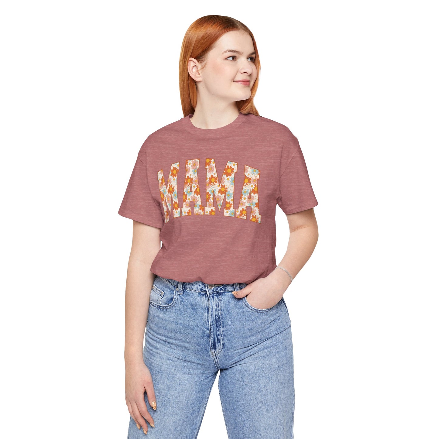 Vintage Floral Mama Tee, Gift for Moms, Casual Summer Top, Boho Style Apparel, Unique Mother's Day Gift