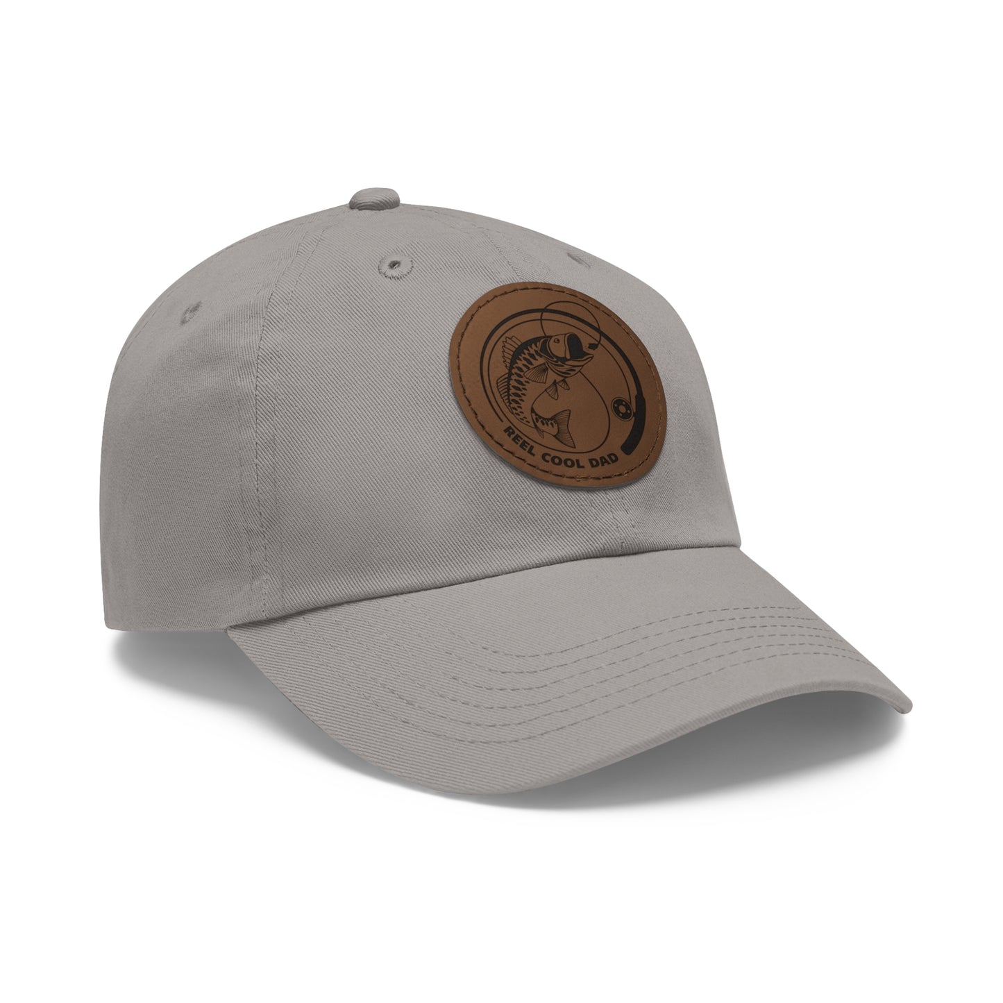 Stylish Dad Hat with Leather Patch for Cool Dads, Gift for Father's Day, Fishing Enthusiast, Casual Outdoor Wear