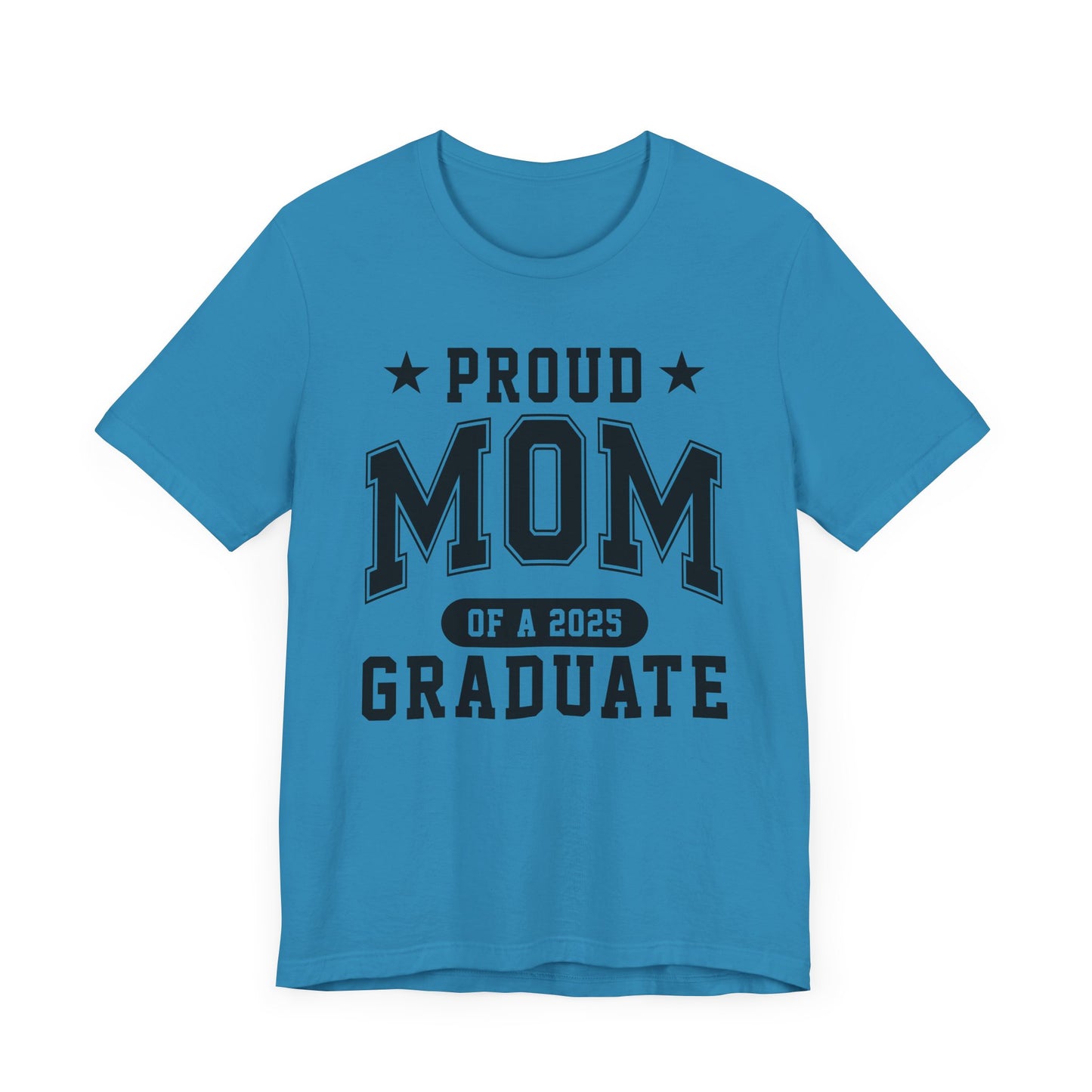 Proud Mom Graduation Tee, Cute Graduation Gift, Unisex Short Sleeve Shirt, Family Celebration Apparel, Step Parent Pride T-Shirt