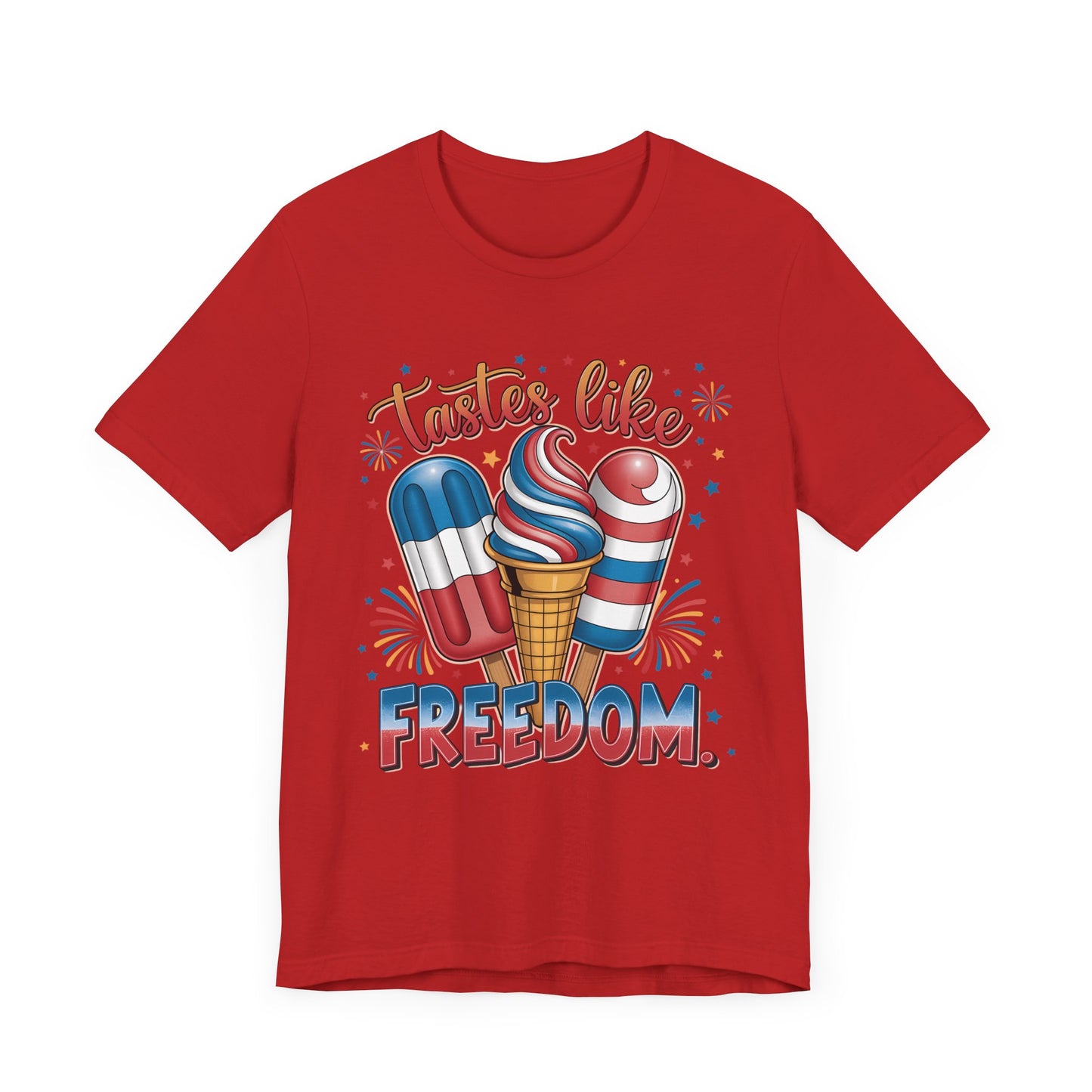 Taste Like Freedom Patriotic Graphic Tee, Fun Summer T-Shirt, Holiday Apparel, 4th of July Shirt
