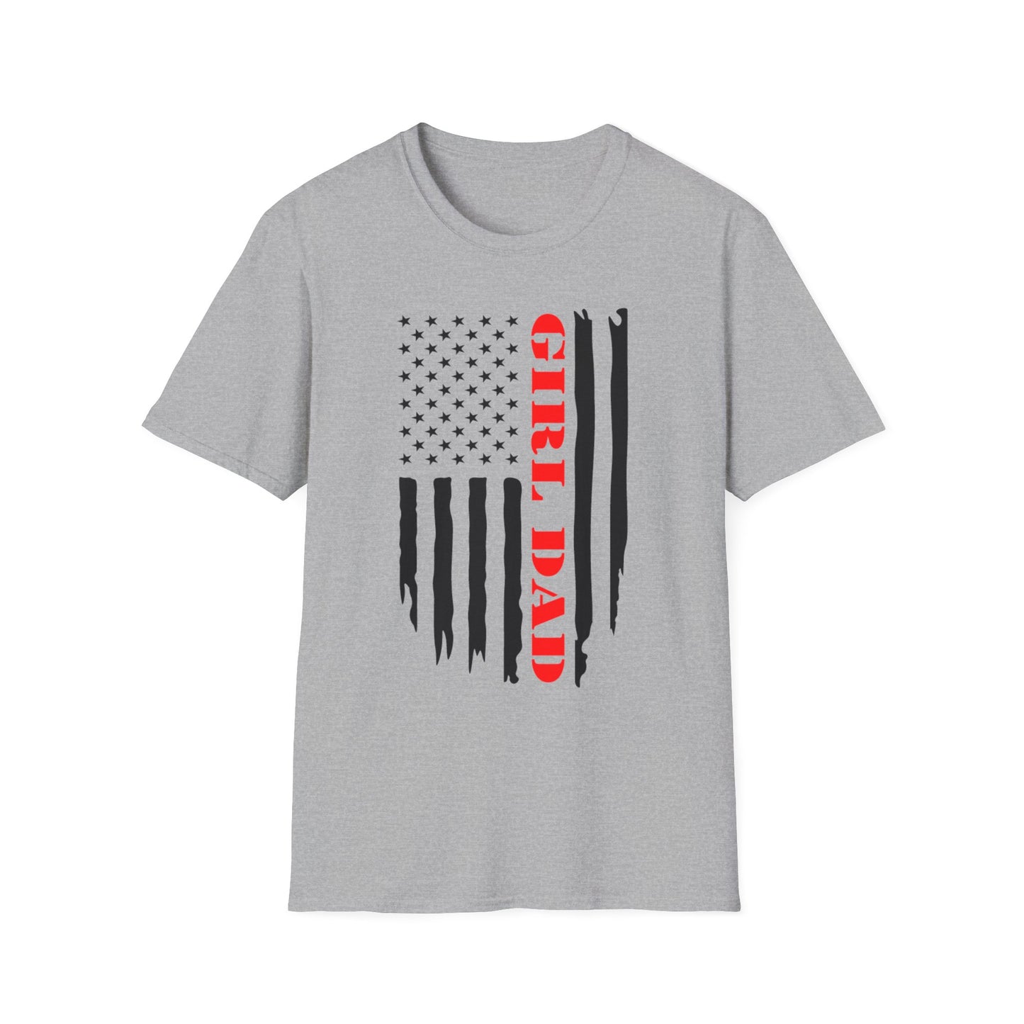 Patriotic 'Girl Dad' T-Shirt - Perfect for Dads, Father's Day, Independence Day, Family Events, Casual Wear, Gift Ideas