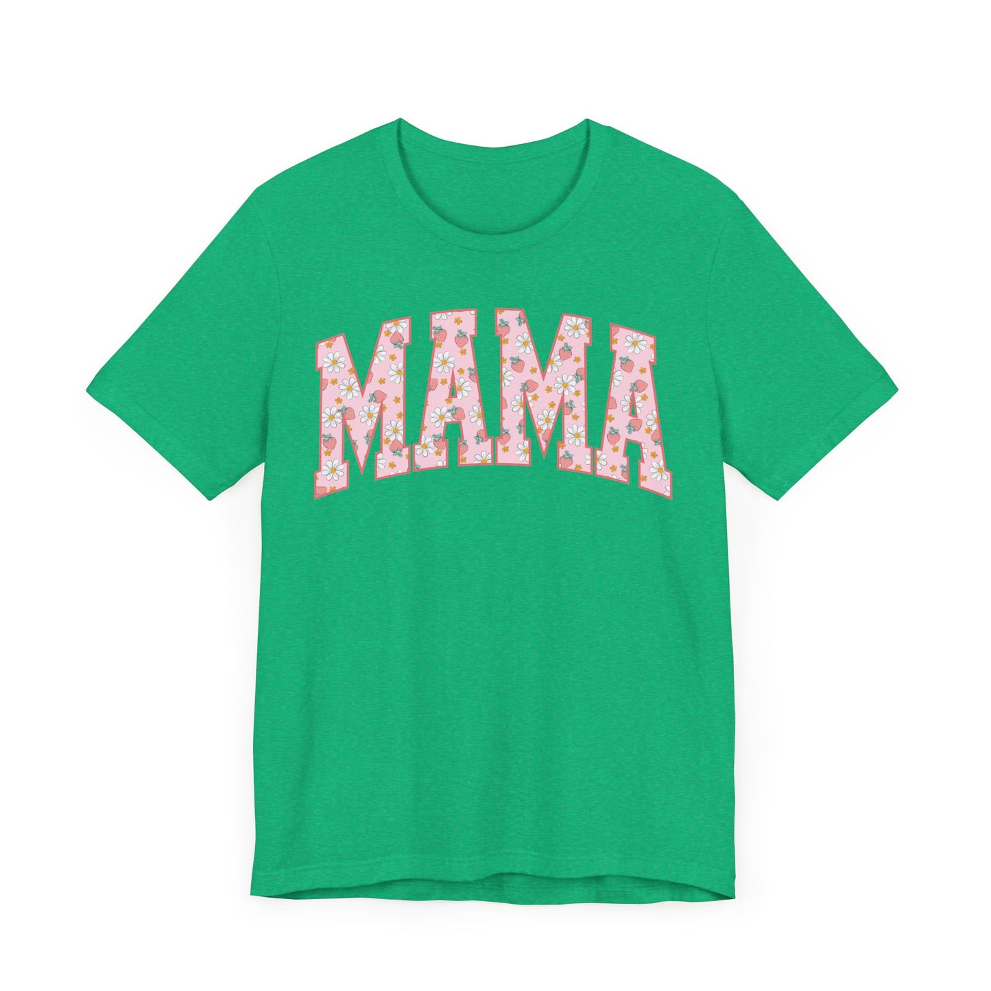Vintage Floral 2 Mama Tee with a Bow, Gift for Moms, Casual Summer Top, Boho Style Apparel, Unique Mother's Day Gift