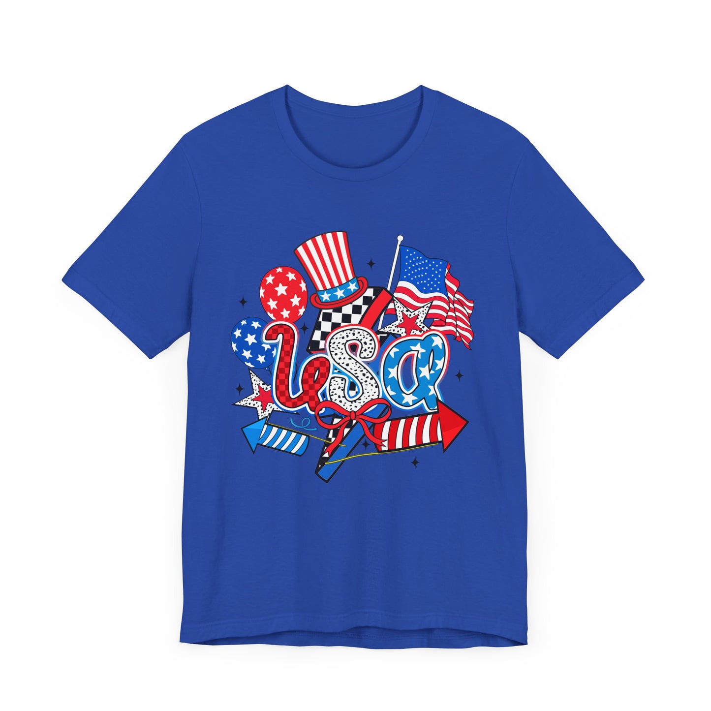 USA Firecracker Patriotic Graphic Tee, Fun Summer T-Shirt, Holiday Apparel, 4th of July Shirt
