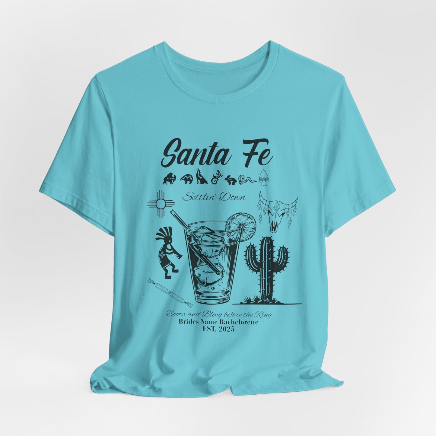 Santa Fe New Mexico Bachelorette Party, Bachelorette Shirt, Travel Tshirt, Girls Night Out, Bride Tribe Apparel, Girls Trip, SantaFe Wedding
