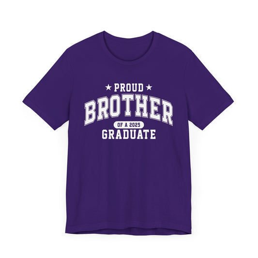 Proud Brother Graduation Tee, Cute Graduation Gift, Unisex Short Sleeve Shirt, Family Celebration Apparel, Sibling Pride T-Shirt