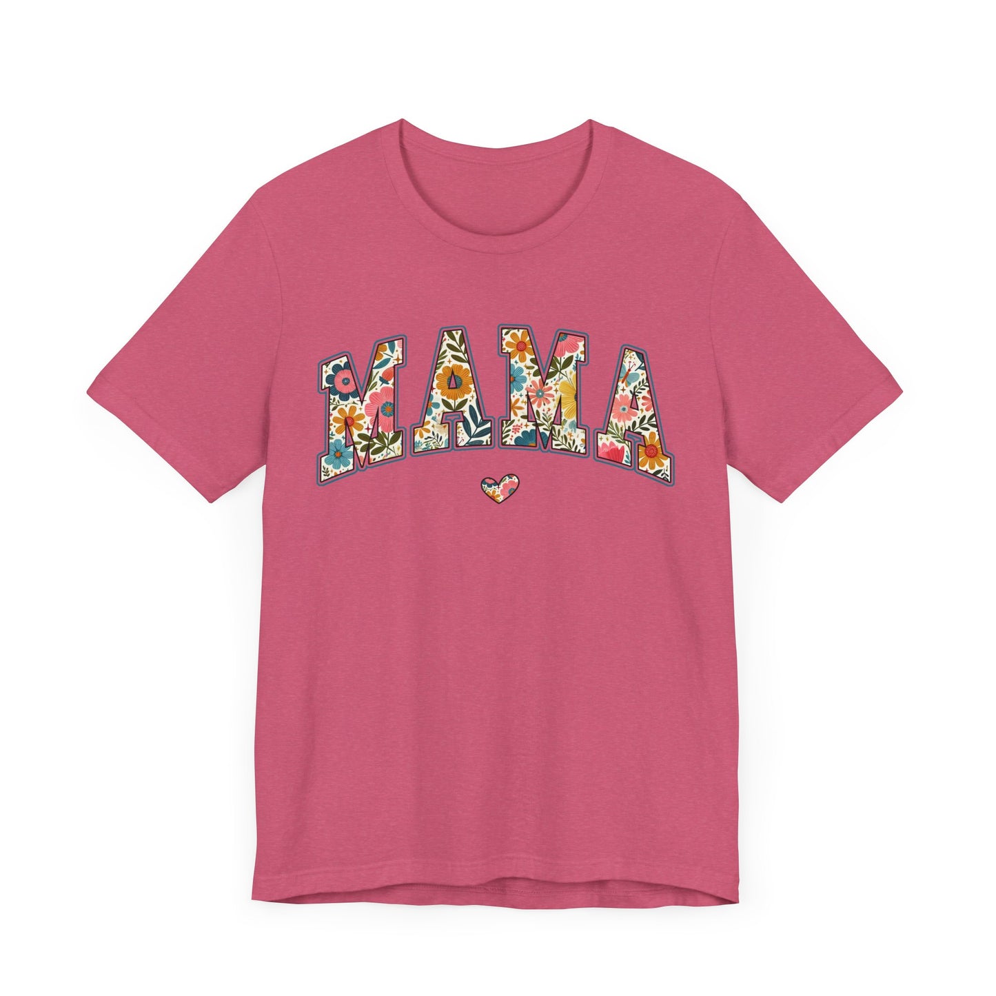 Boho Floral Mama Tee  Gift for Moms, Casual Summer Top, Boho Style Apparel, Unique Mother's Day Gift